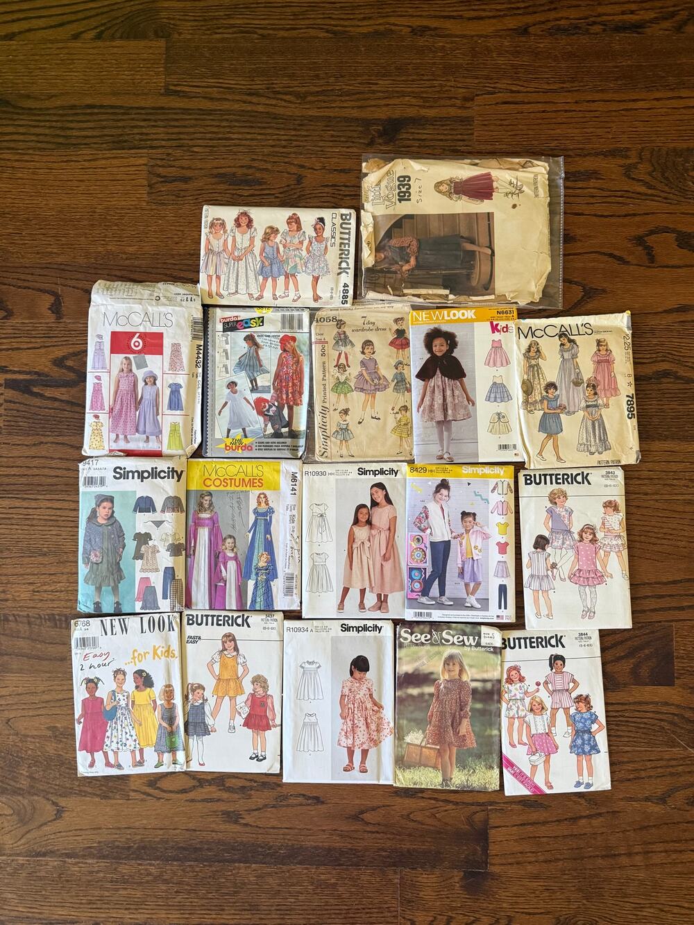 17-Piece Size 6 Girl Child Vintage 60s 70s 80s 90s Y2k Sewing Pattern Dress Top